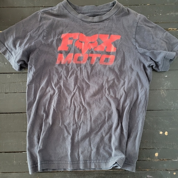 Fox Racing Boys Medium YM Lot of 2 Short Sleeve T-shirts Black Blue Red Pink Tee - Picture 7 of 8